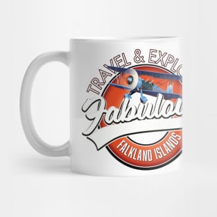 Travel explore fabulous Falkland Islands logo Mug